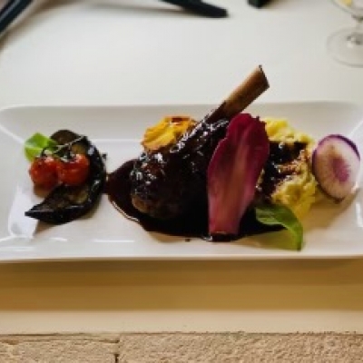 souris d'agneau confite au miel et romarin (cuisson de 7H) 